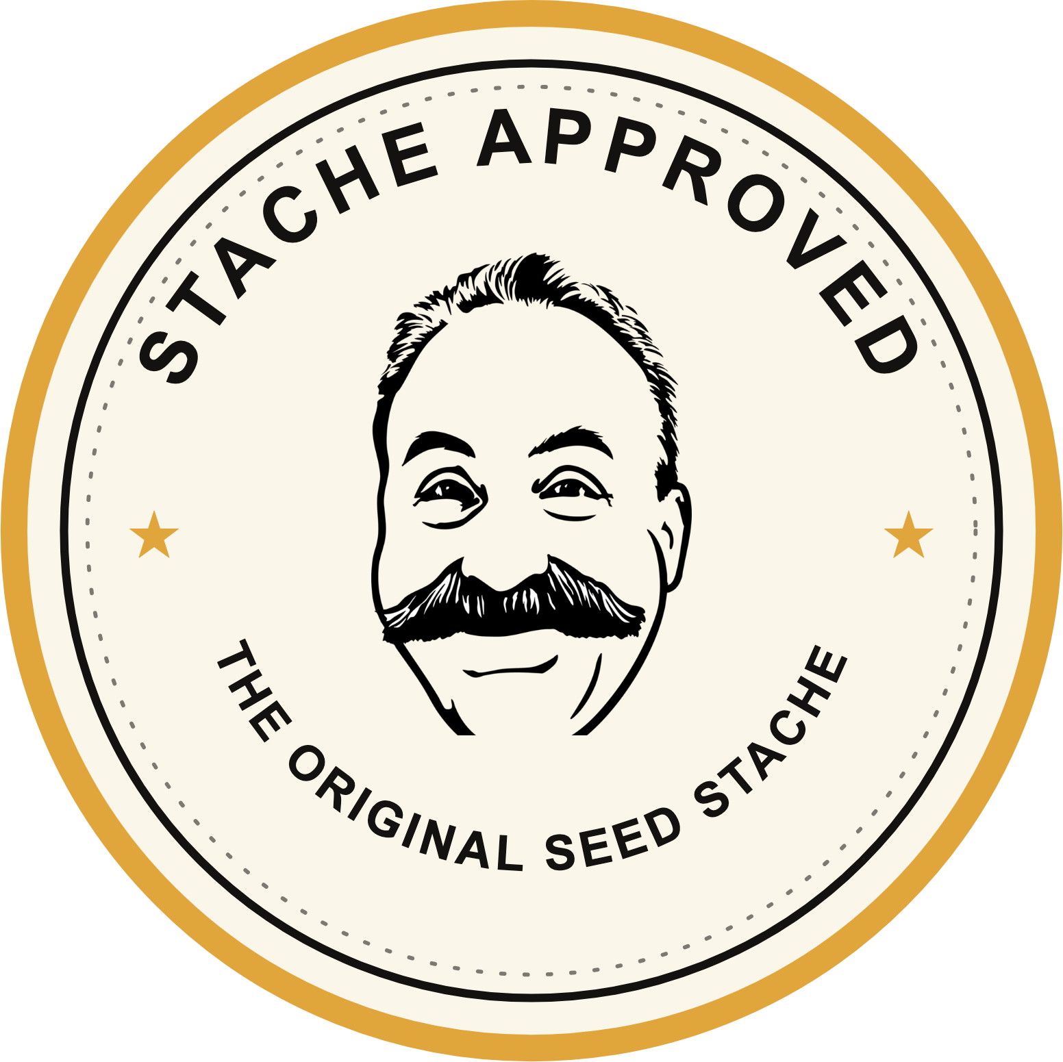 Stache-Approved seal